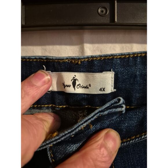 Agnes Orinda Blue Denim Jeans Stretch Comfort Size 4X (46”W x 27”L) - Picture 3 of 11